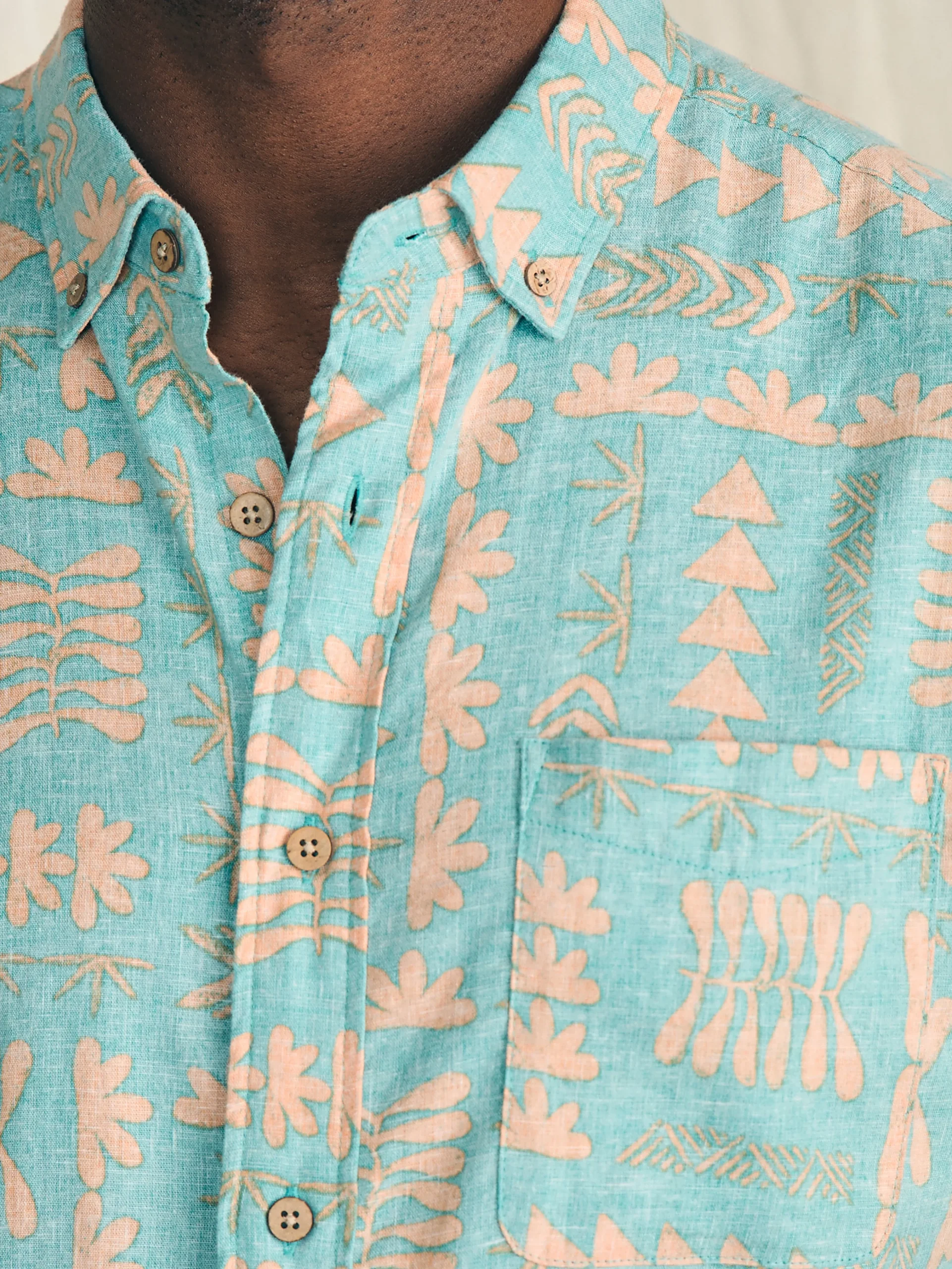 Faherty Brand Anna Kahalekulu Short-Sleeve Breeze Shirt -^ Shirts