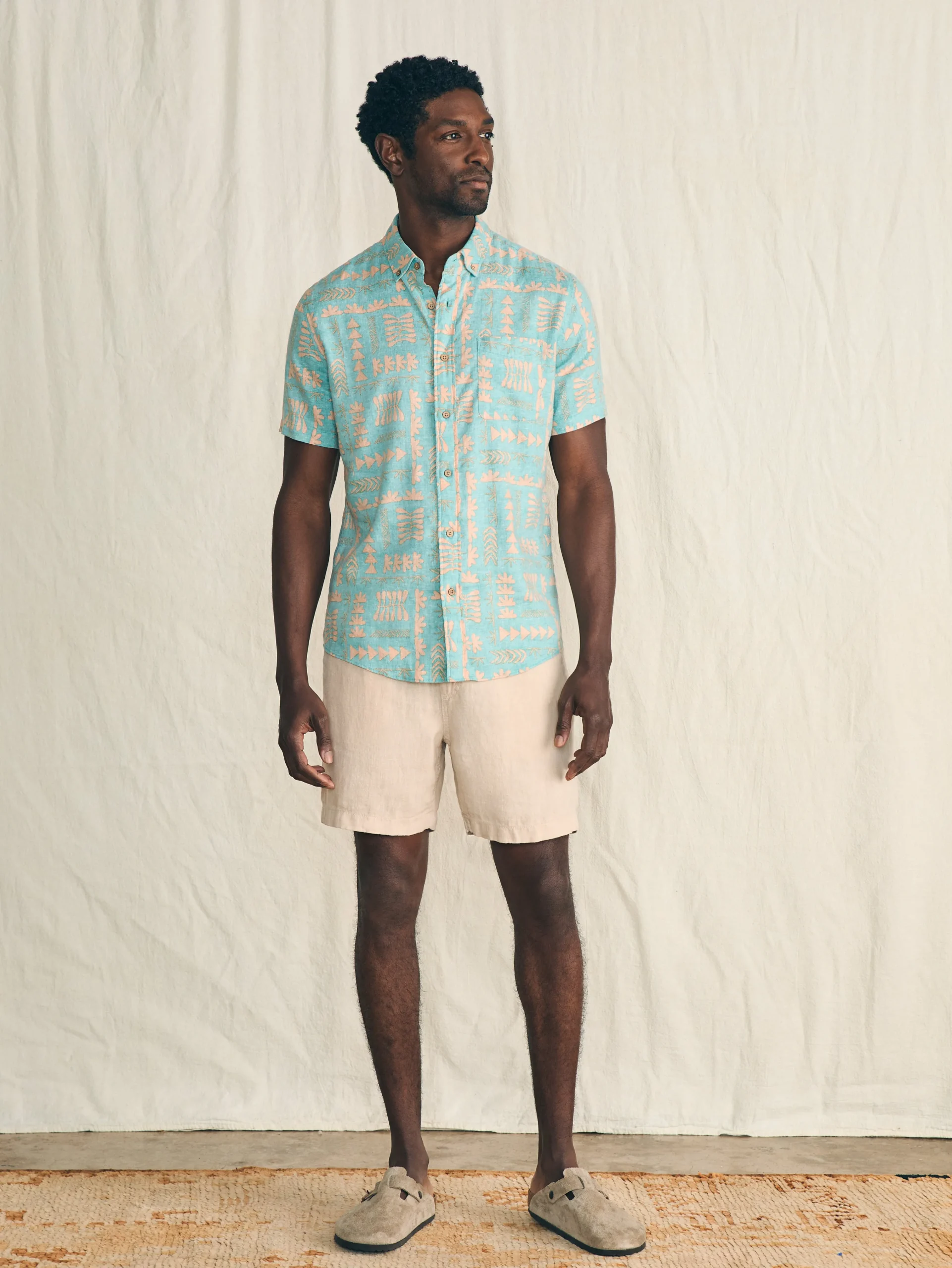 Faherty Brand Anna Kahalekulu Short-Sleeve Breeze Shirt -^ Shirts
