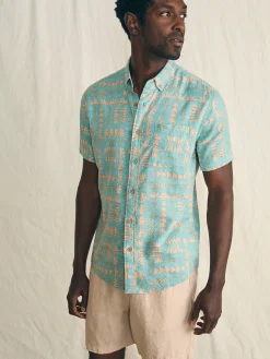 Faherty Brand Anna Kahalekulu Short-Sleeve Breeze Shirt -^ Shirts