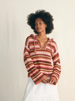 Faherty Brand Beach Bonfire Crochet Hoodie -^Women Sweaters|Hoodies & Sweatshirts