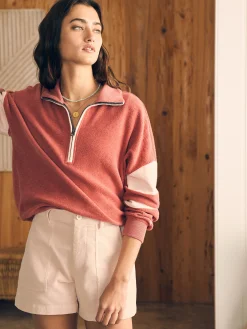 Faherty Brand Beach Fleece Quarter Zip -^Women Hoodies & Sweatshirts