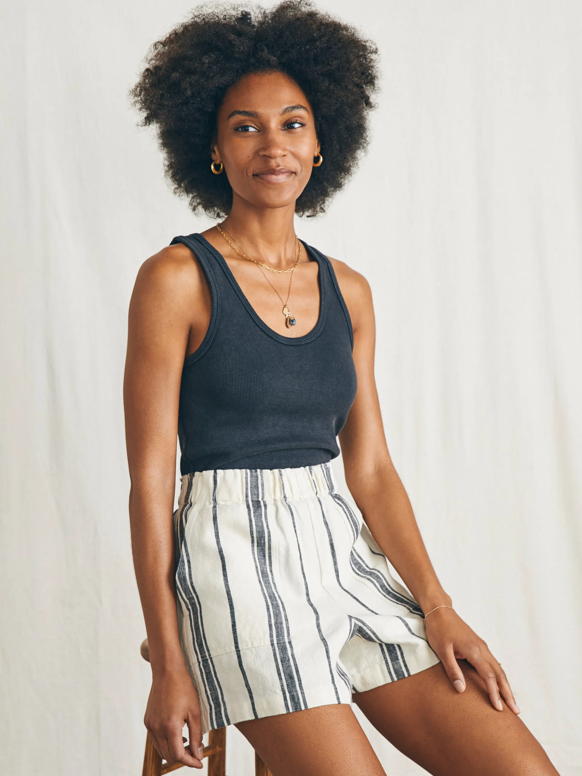 Faherty Brand Big Sur Linen Short -^Women Shorts & Skirts