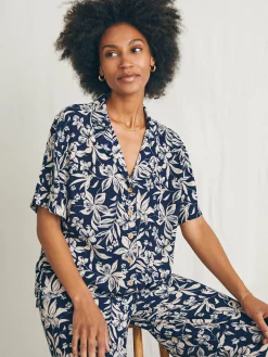 Faherty Brand Cabana Camp Shirt -^Women Shirts & Tops