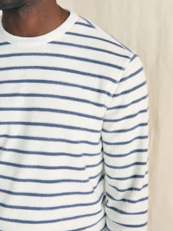 Faherty Brand Cabana Towel Terry Crewneck -^ Hoodies & Sweatshirts