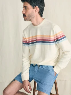 Faherty Brand Cabana Towel Terry Crewneck -^ Hoodies & Sweatshirts