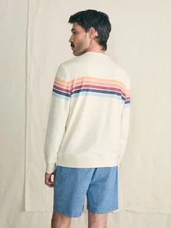 Faherty Brand Cabana Towel Terry Crewneck -^ Hoodies & Sweatshirts