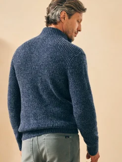 Faherty Brand Cashmere Wool Quarter Button Sweater -^ Sweaters