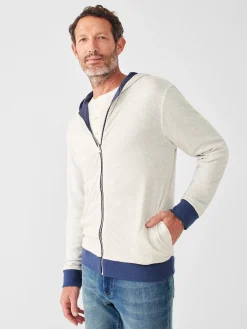Faherty Brand Cloud Cotton Reversible Zip Hoodie -^ Hoodies & Sweatshirts
