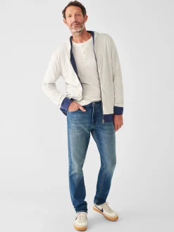 Faherty Brand Cloud Cotton Reversible Zip Hoodie -^ Hoodies & Sweatshirts