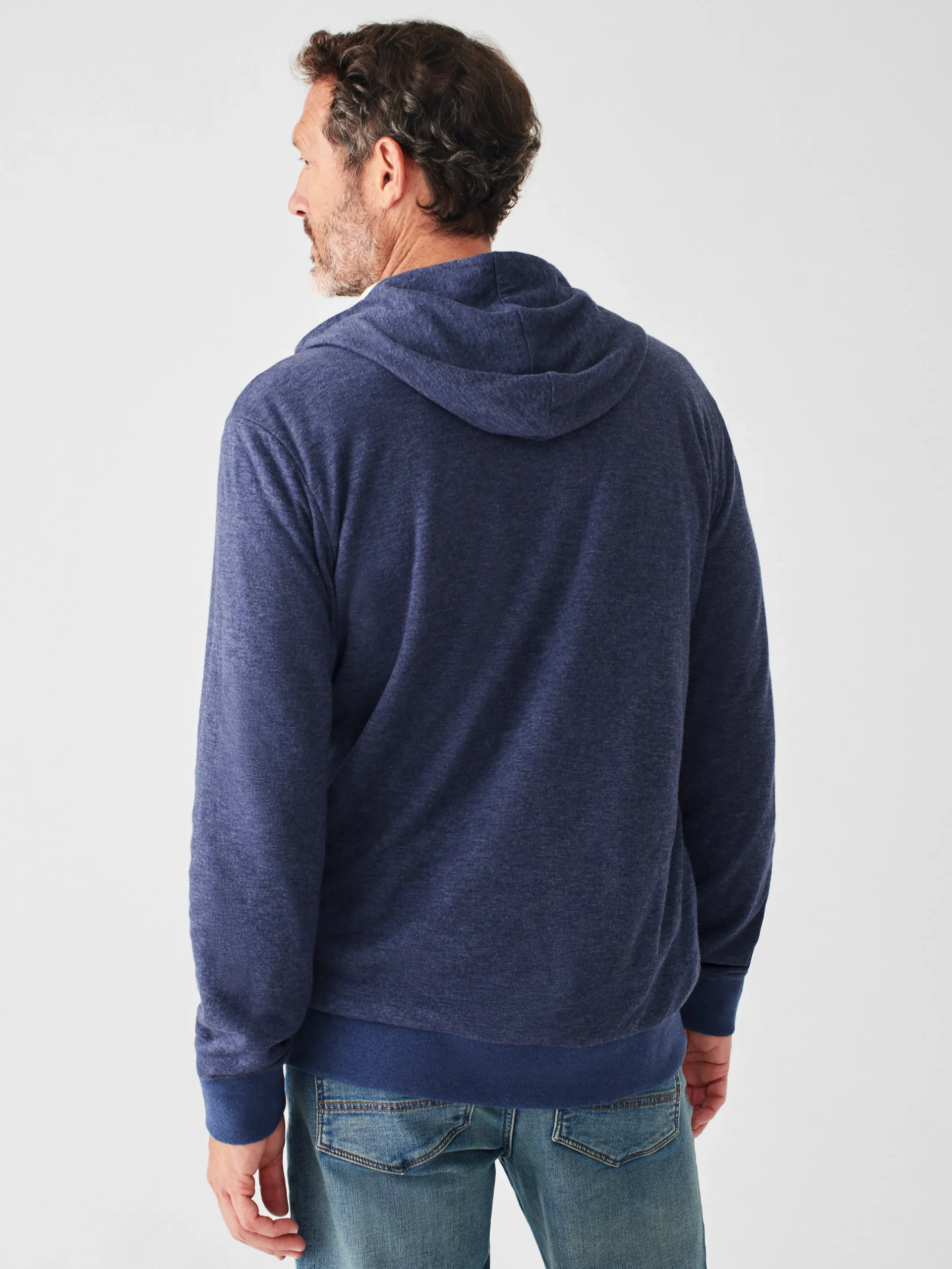 Faherty Brand Cloud Cotton Reversible Zip Hoodie -^ Hoodies & Sweatshirts