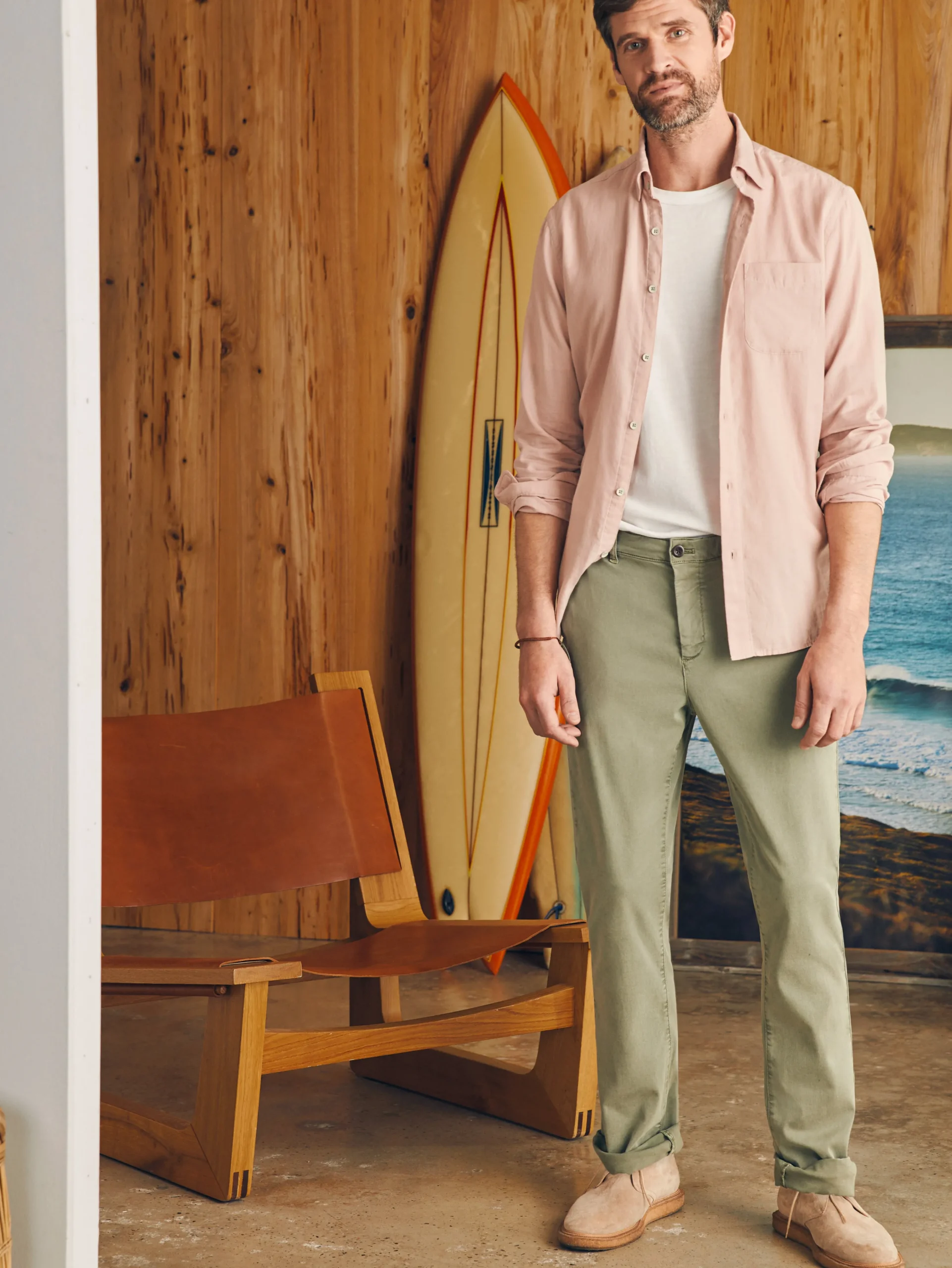 Faherty Brand Coastline Stretch Chino (32" Inseam) -^ Pants