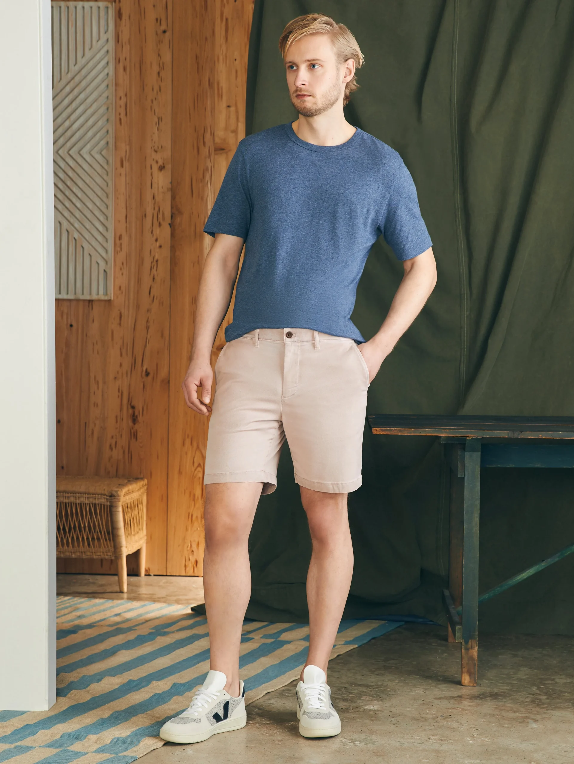 Faherty Brand Coastline Stretch Chino Short (8" Inseam) -^ Shorts