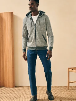 Faherty Brand Double Knit Zip Hoodie -^ Hoodies & Sweatshirts