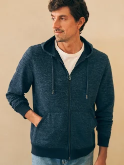 Faherty Brand Double Knit Zip Hoodie -^ Hoodies & Sweatshirts