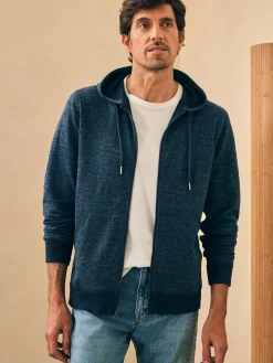 Faherty Brand Double Knit Zip Hoodie -^ Hoodies & Sweatshirts