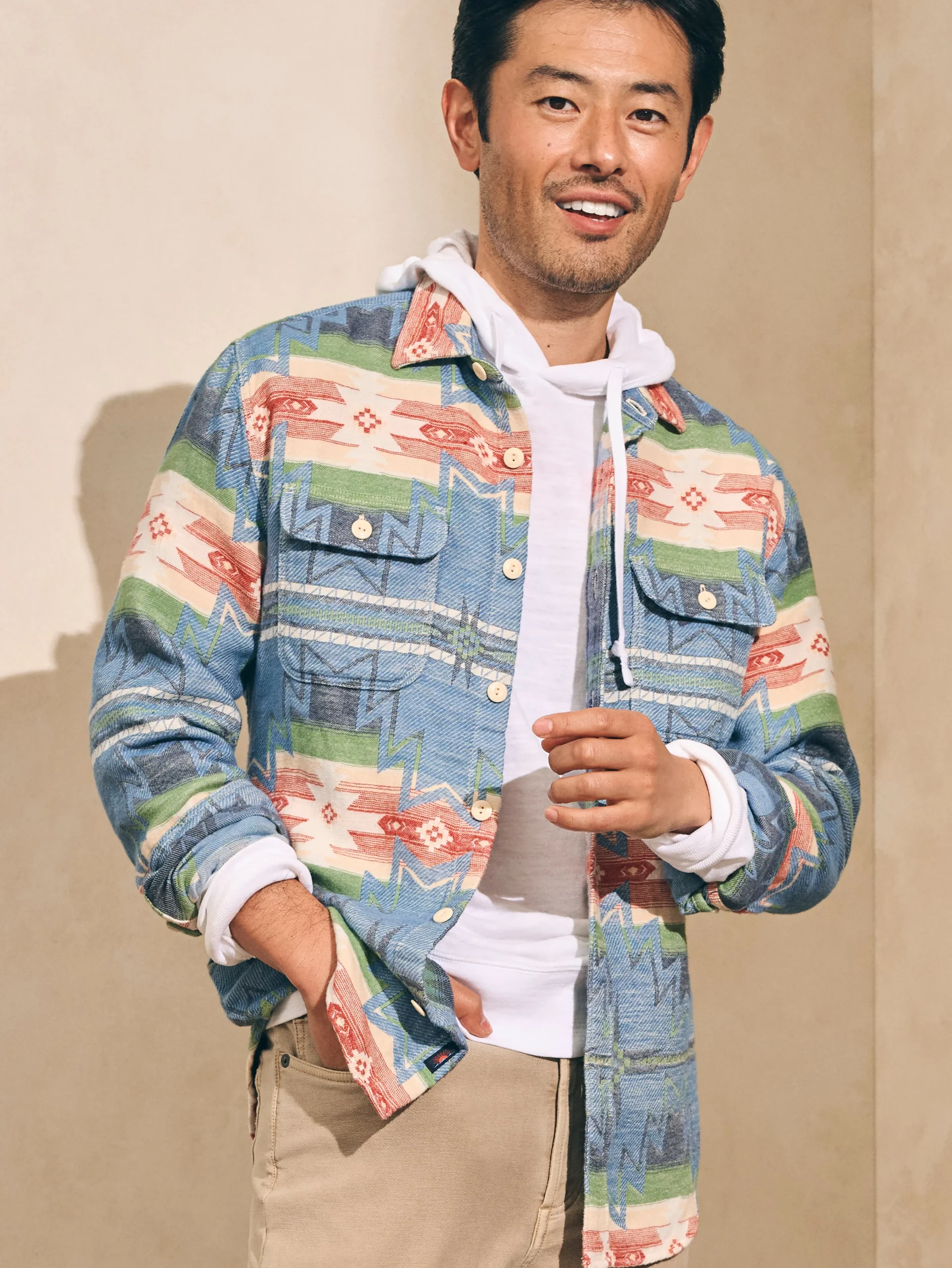 Faherty Brand Doug Good Feather Canyon Overshirt -^ Shirts