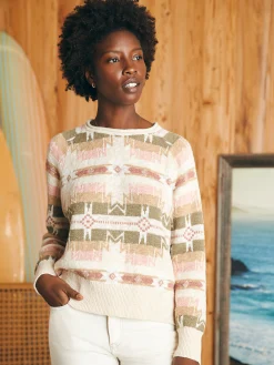 Faherty Brand Doug Good Feather Cotton Slub Pullover -^Women Sweaters