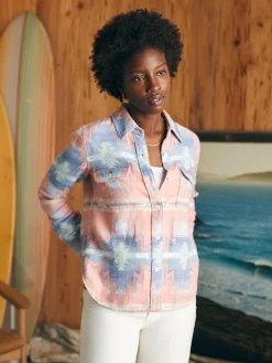 Faherty Brand Doug Good Feather Daly Shirt -^Women Shirts & Tops