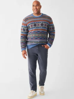 Faherty Brand Doug Good Feather Fair Isle Sweater -^ Sweaters