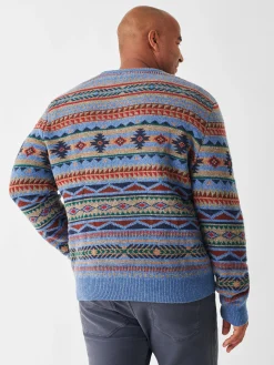 Faherty Brand Doug Good Feather Fair Isle Sweater -^ Sweaters