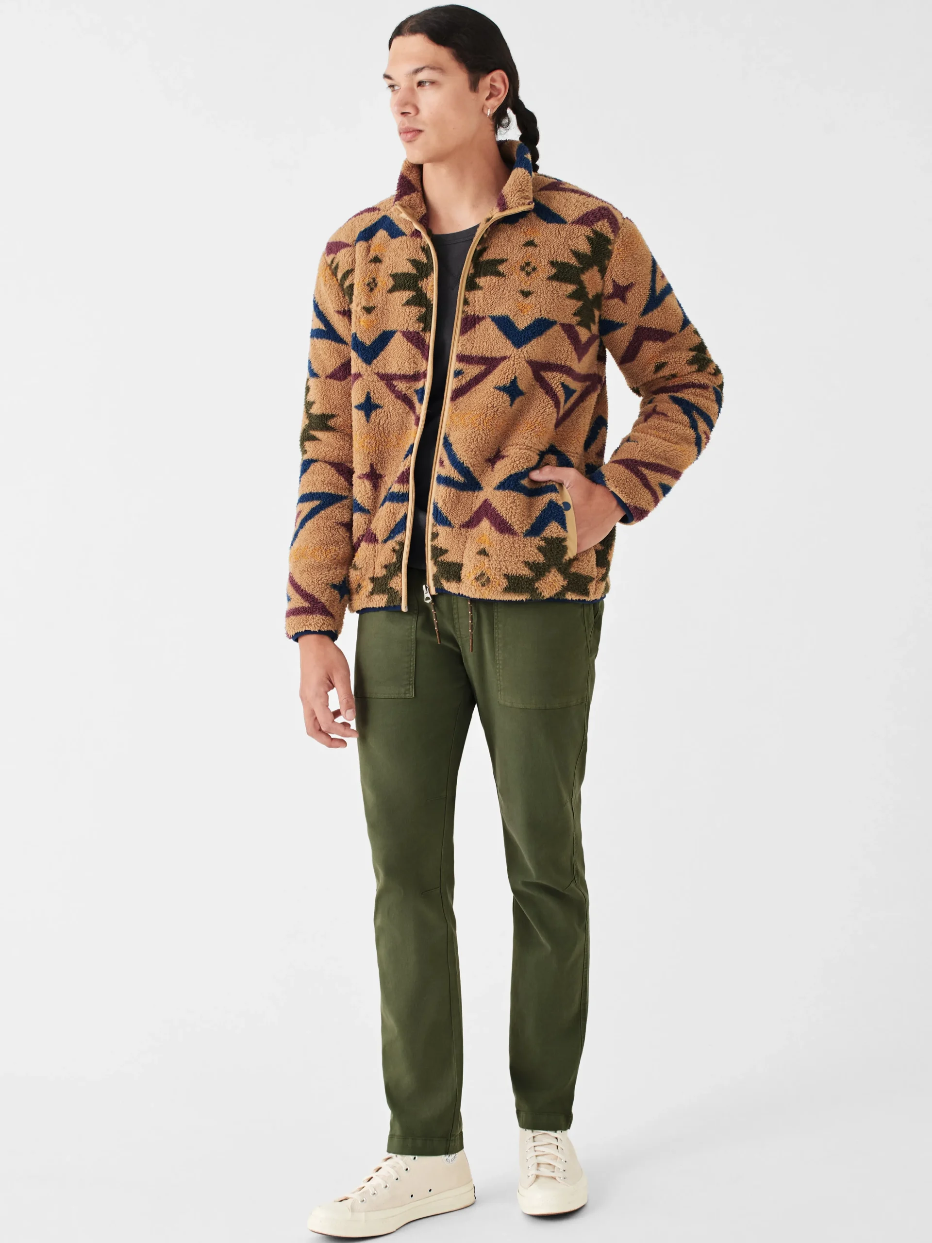 Faherty Brand Doug Good Feather High Pile Fleece Full Zip -^ Jackets & Vests