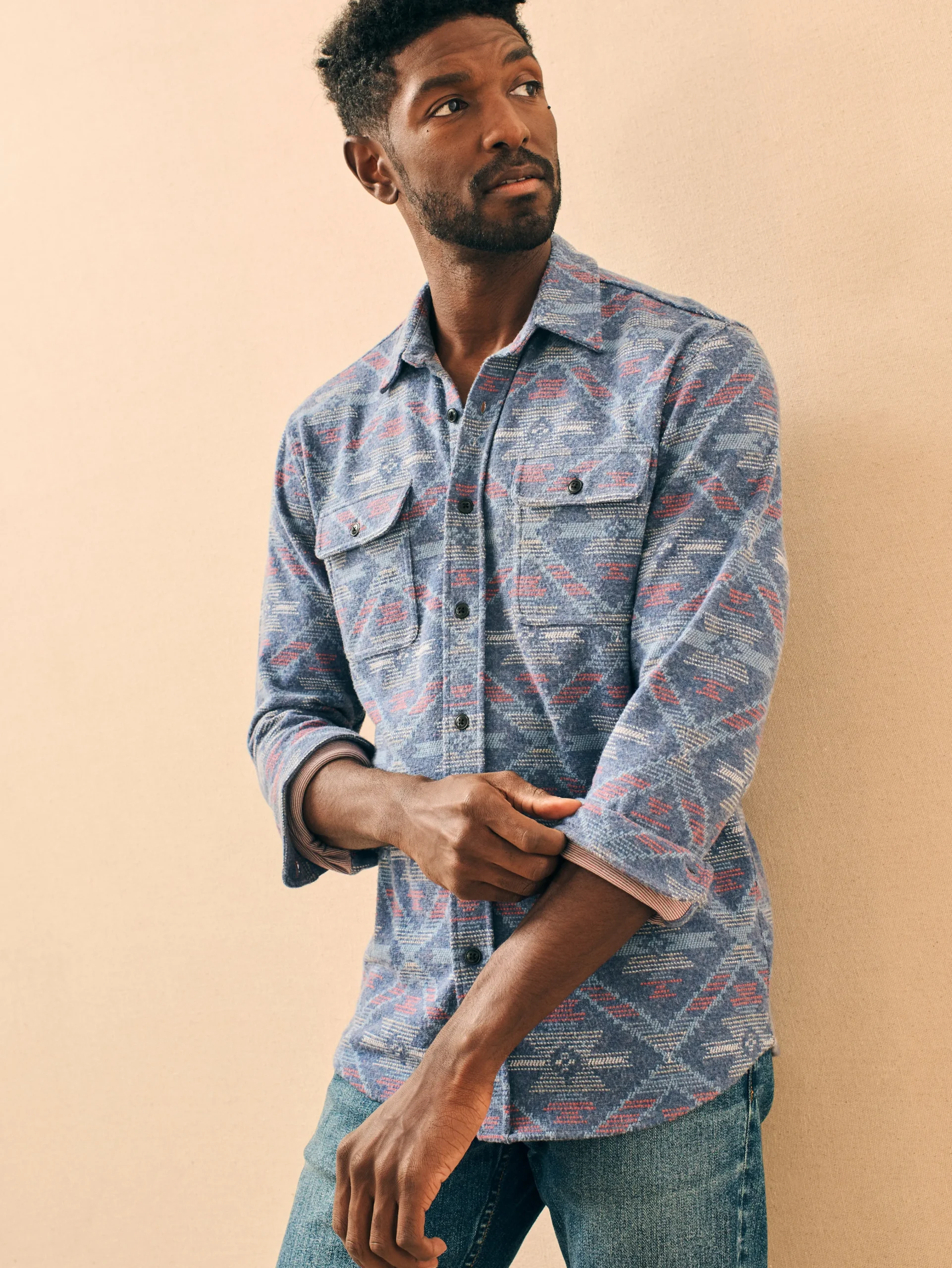 Faherty Brand Doug Good Feather Legend™ Sweater Shirt -^ Shirts