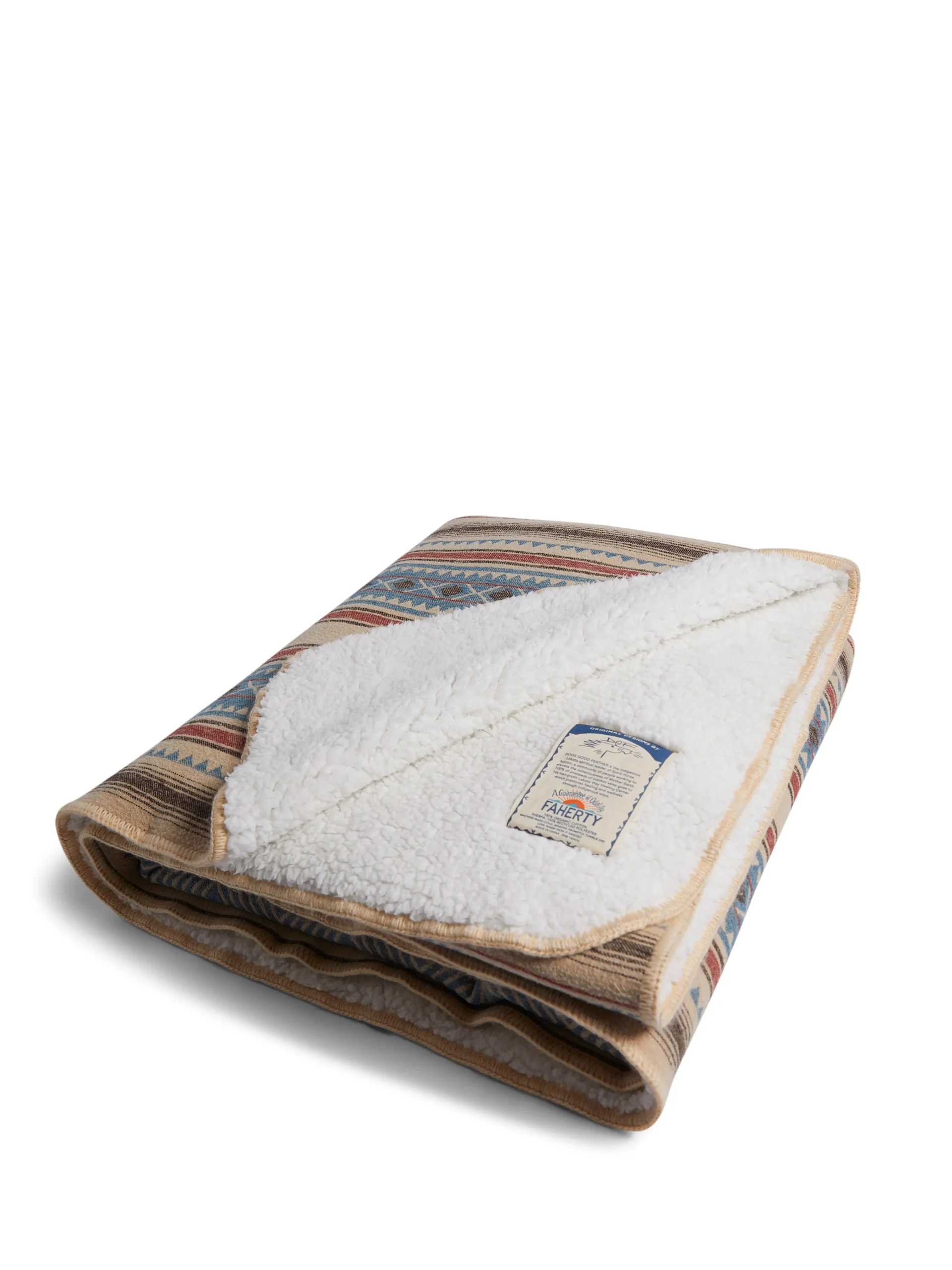 Faherty Brand Doug Good Feather Recycled High Pile Fleece Blanket -^Women Home & More|Home & More