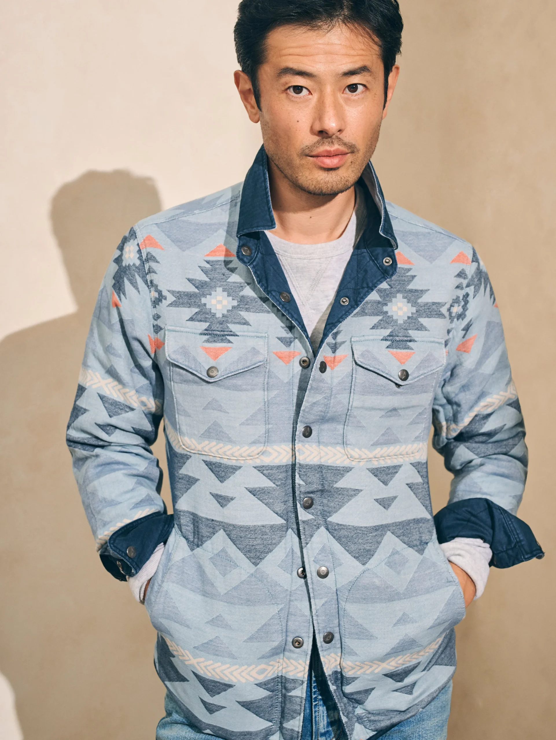 Faherty Brand Doug Good Feather Reversible Bondi Jacket -^ Jackets & Vests
