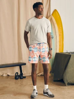 Faherty Brand Doug Good Feather Shorelite Active Swim Short (7