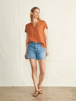 Faherty Brand Dream Cotton Gauze Desmond Top -^Women Shirts & Tops