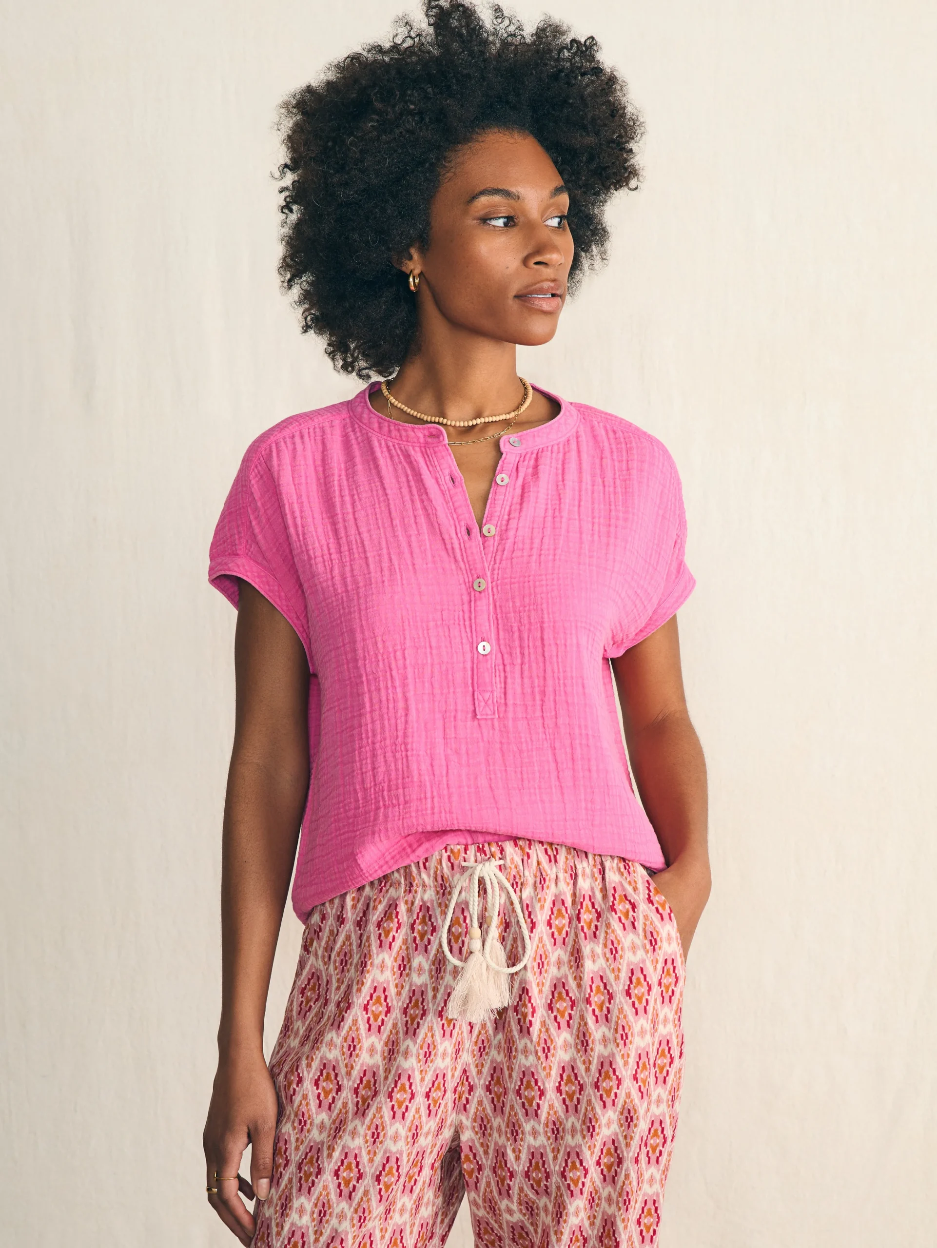 Faherty Brand Dream Cotton Gauze Desmond Top -^Women Shirts & Tops
