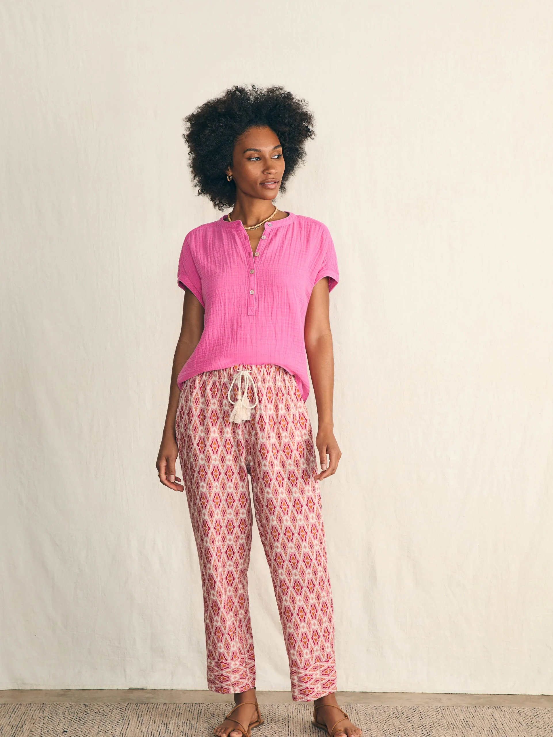 Faherty Brand Dream Cotton Gauze Desmond Top -^Women Shirts & Tops