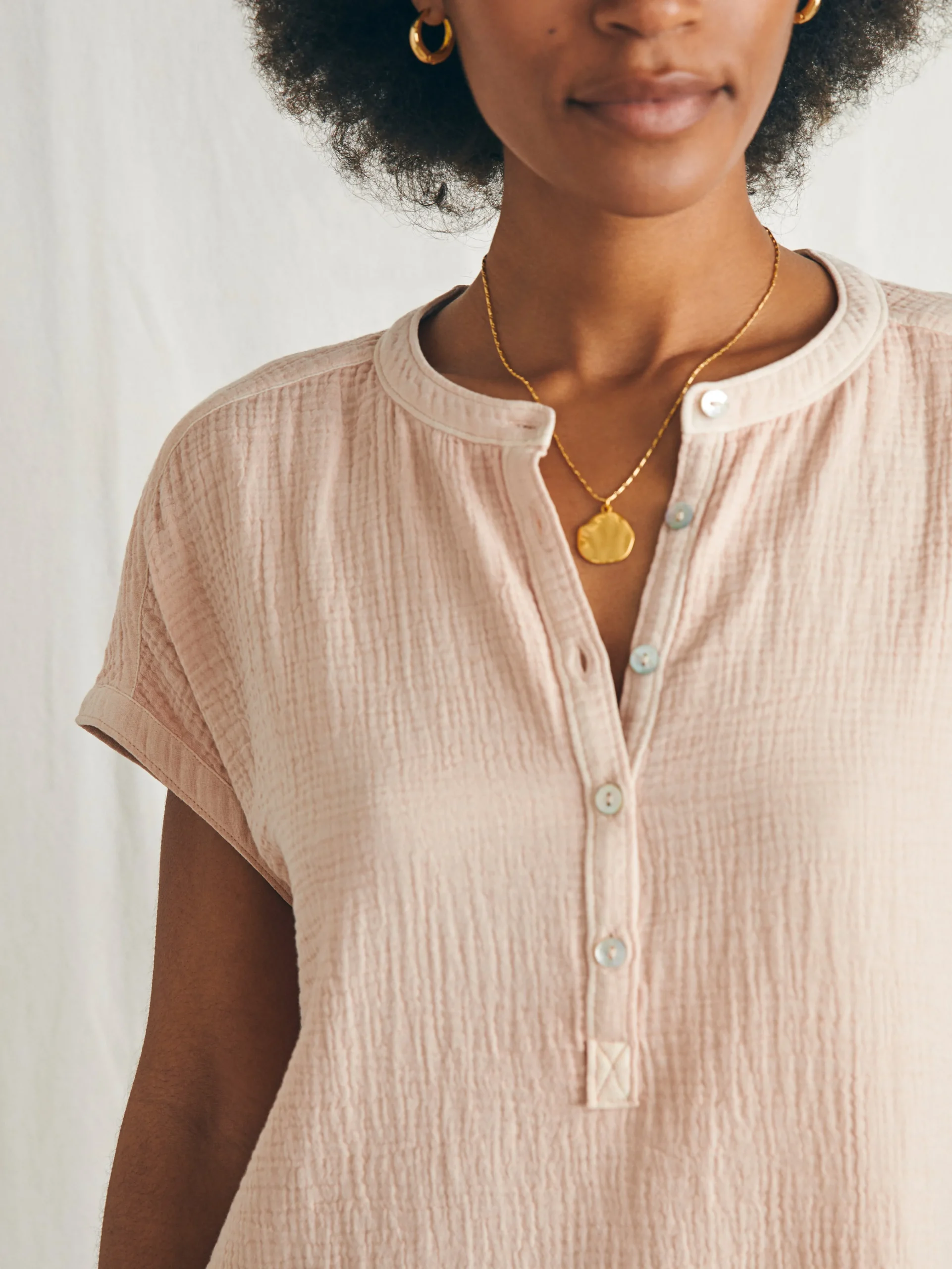 Faherty Brand Dream Cotton Gauze Desmond Top -^Women Shirts & Tops