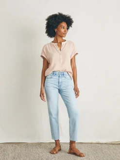 Faherty Brand Dream Cotton Gauze Desmond Top -^Women Shirts & Tops