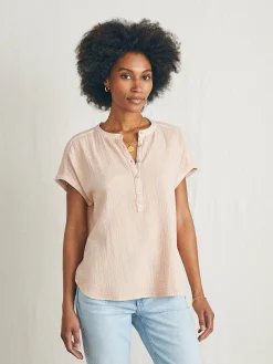 Faherty Brand Dream Cotton Gauze Desmond Top -^Women Shirts & Tops