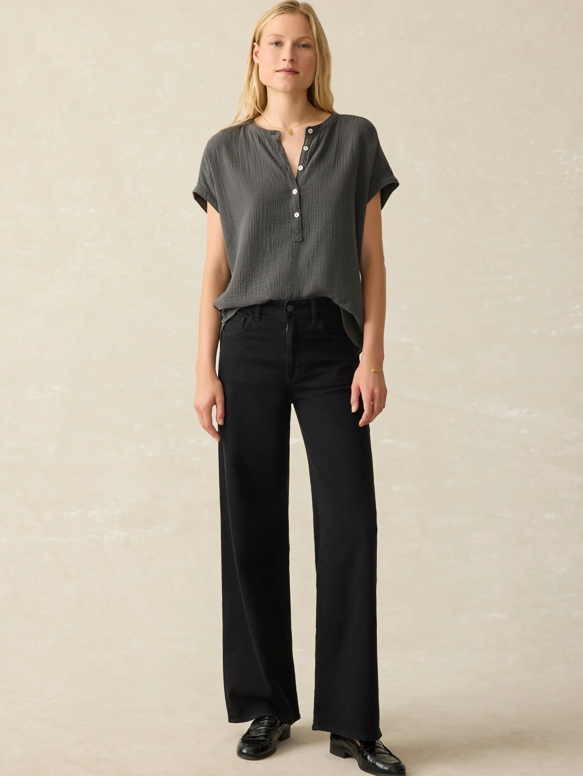 Faherty Brand Dream Cotton Gauze Desmond Top -^Women Shirts & Tops