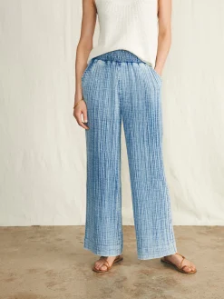 Faherty Brand Dream Cotton Gauze Wide Leg Pant -^Women Pants|Swim