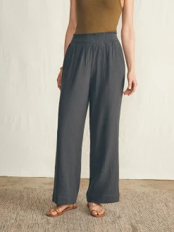 Faherty Brand Dream Cotton Gauze Wide Leg Pant -^Women Pants|Swim