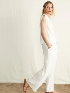 Faherty Brand Dream Cotton Gauze Wide Leg Pant -^Women Pants