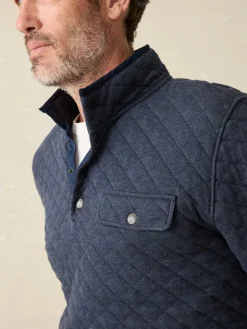Faherty Brand Epic Quilted Fleece Pullover -^ Jackets & Vests