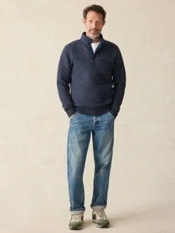 Faherty Brand Epic Quilted Fleece Pullover -^ Jackets & Vests