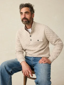 Faherty Brand Epic Quilted Fleece Pullover -^ Jackets & Vests