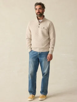 Faherty Brand Epic Quilted Fleece Pullover -^ Jackets & Vests