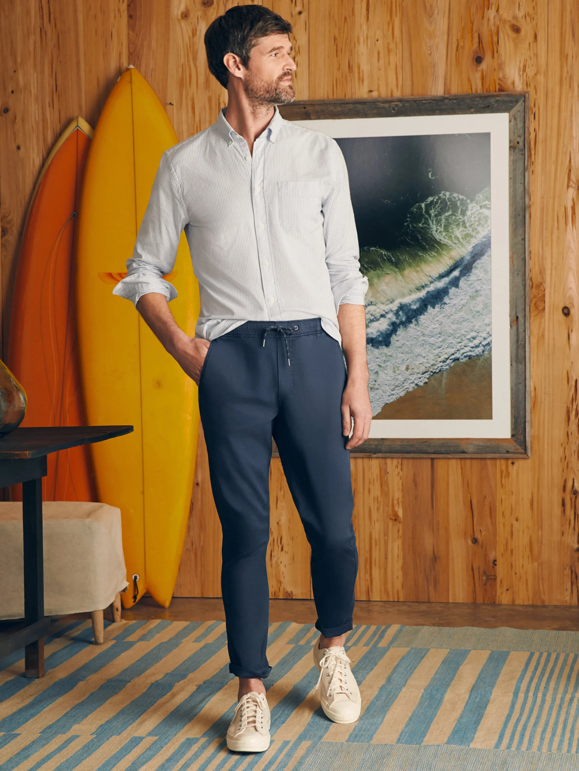 Faherty Brand Essential Drawstring Pant -^ Pants
