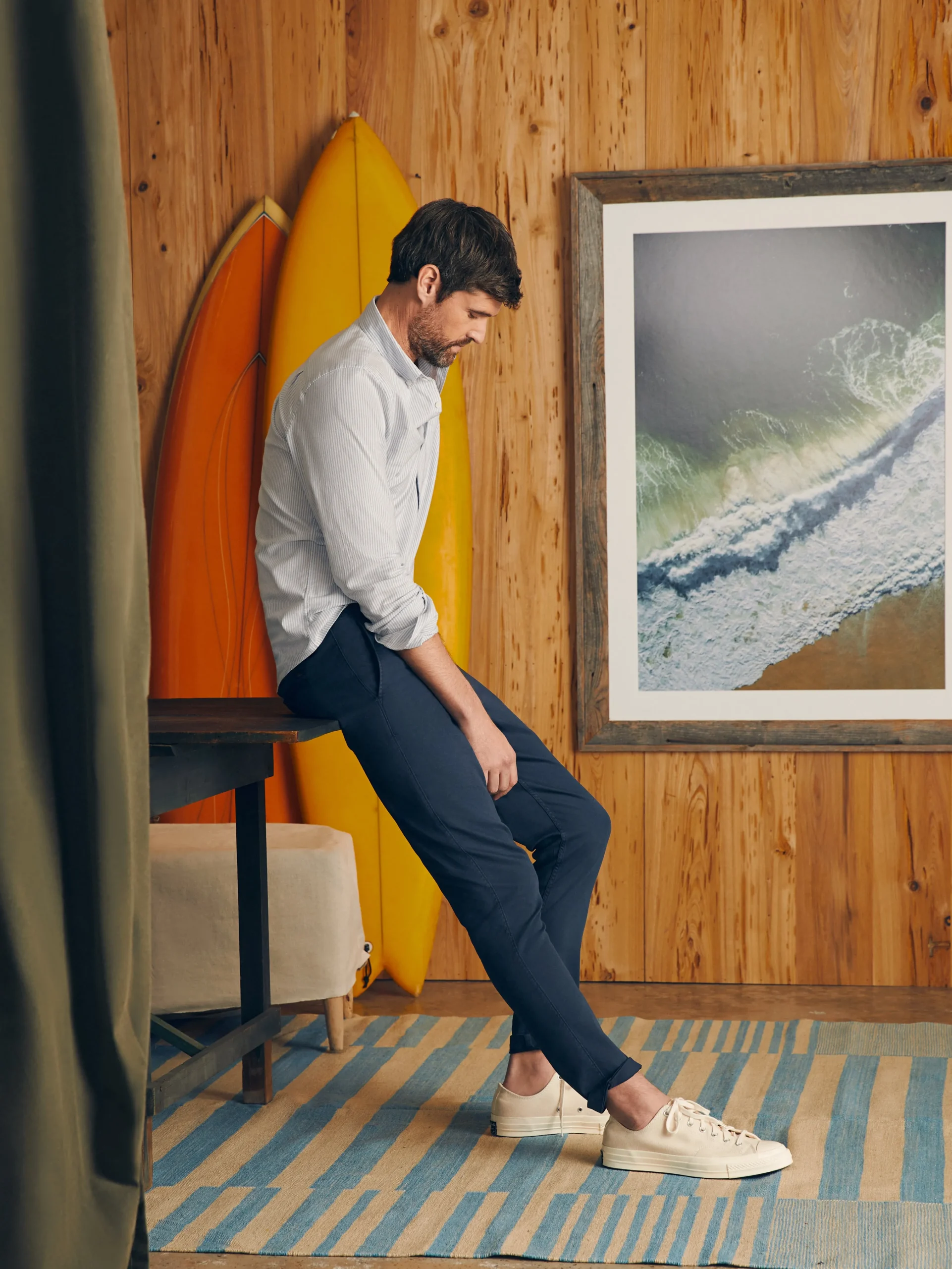 Faherty Brand Essential Drawstring Pant -^ Pants