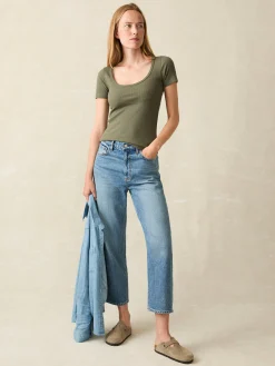 Faherty Brand Freestyle Rib Knit Tee -^Women T-Shirts