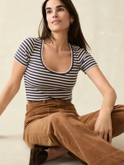 Faherty Brand Freestyle Rib Knit Tee -^Women T-Shirts