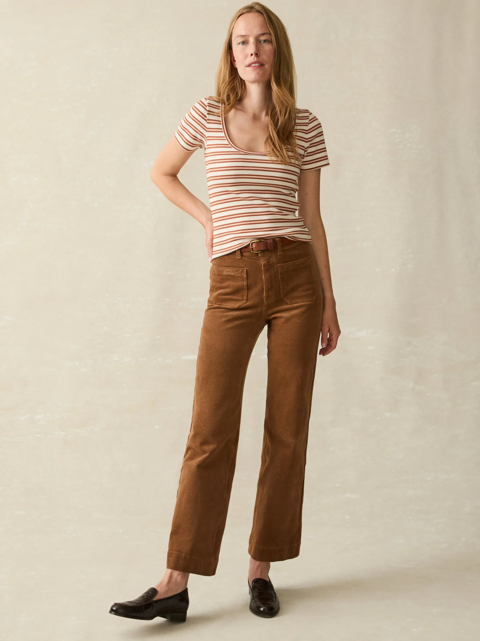 Faherty Brand Freestyle Rib Knit Tee -^Women T-Shirts
