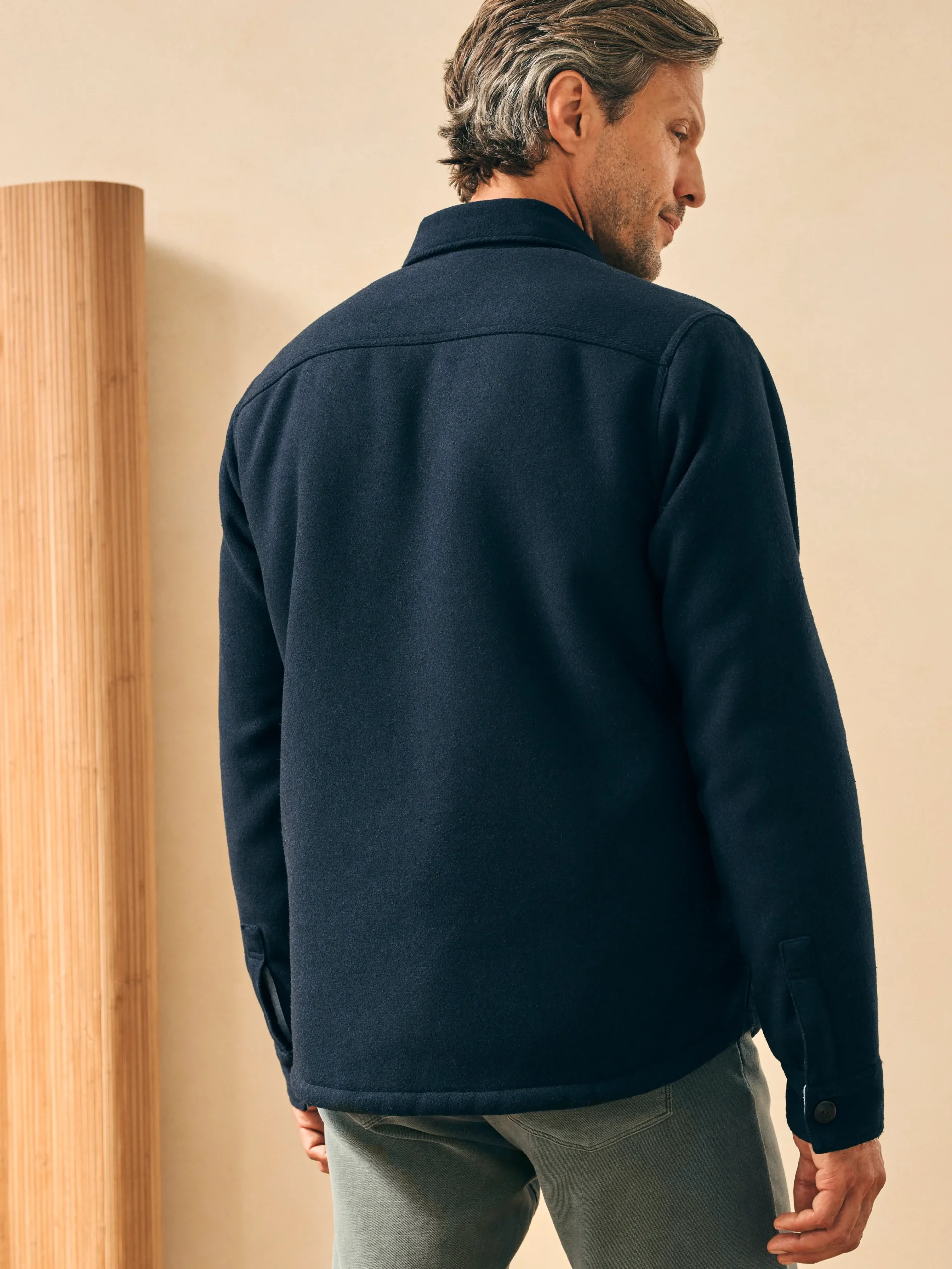 Faherty Brand High Pile Fleece Lined Wool CPO -^ Jackets & Vests