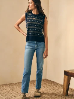 Faherty Brand Highland Fair Isle Sweater Vest -^Women Sweaters